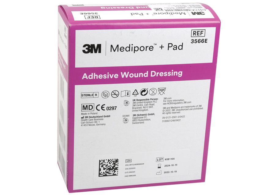3M Medipore + Pad - 10 x 10 cm medicazione sterile in tnt con tampone - Conf.25 pz.