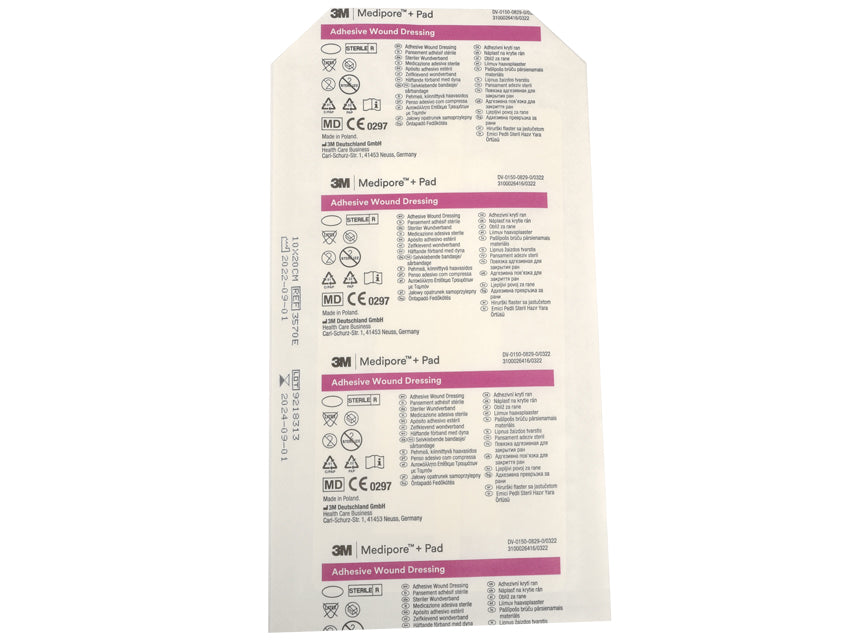 3M™ Medipore™ + Pad 3570E - Medicazione sterile in TNT con tampone - 10 × 20 cm - conf. 25 pz.