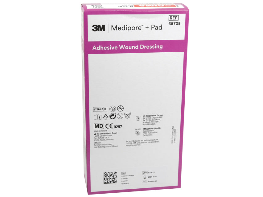 3M™ Medipore™ + Pad 3570E - Medicazione sterile in TNT con tampone - 10 × 20 cm - conf. 25 pz.