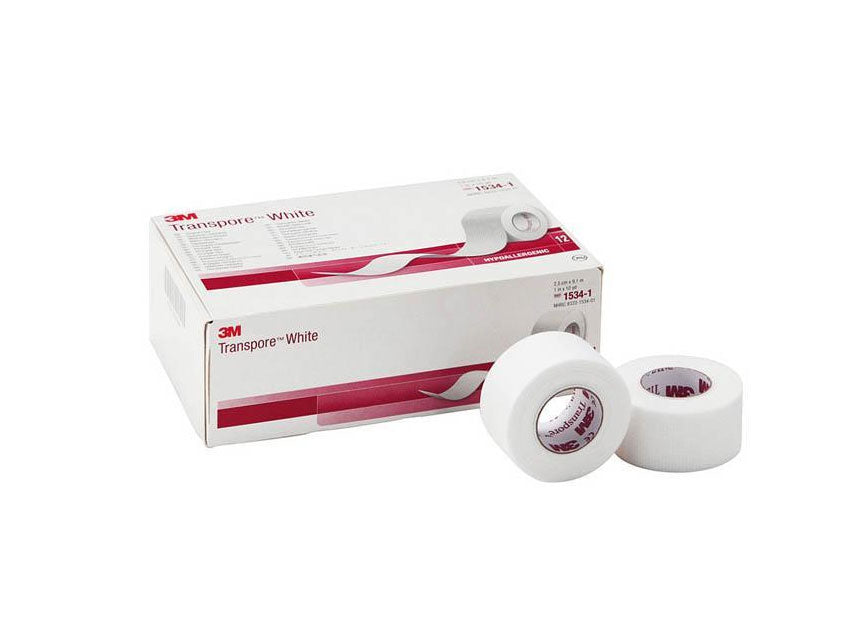 3M Transpore White - Cinta quirúrgica perforada