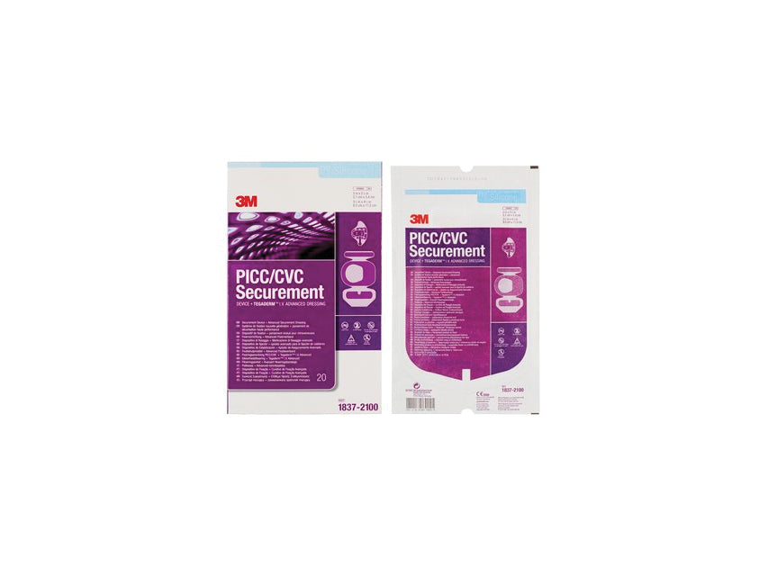 3M™ Tegaderm™ PICC/CVC Dispositivo di fissaggio IV avanzato - 8,5 × 11,5 cm - 1837-2100 - conf.20 pz.