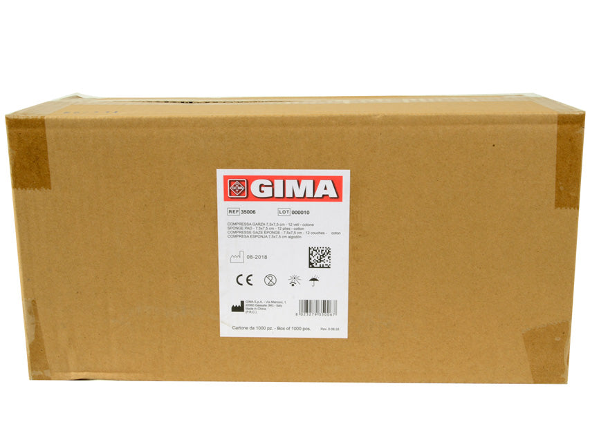 Compresse garza 7,5x7,5cm cotone - Conf.100 pz.