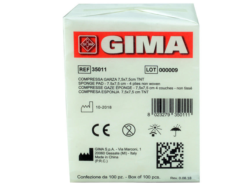 GIMA Compresse garza in TNT non sterili, 4 veli