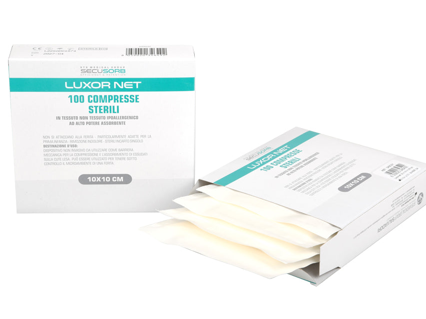 Garze sterili 10x10 in Tnt - 100 pz. (4 buste da 25 pz.)