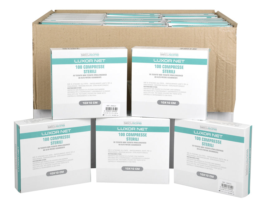 Sterile Gazen 10x10 aus Vliesstoff - 100 Stk. (4 Beutel à 25 Stk.)