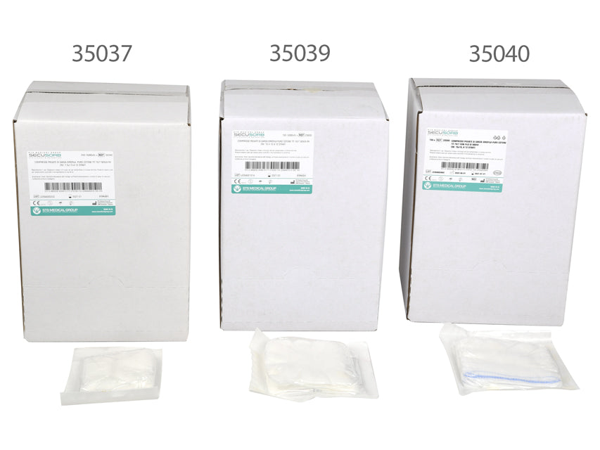 Compresse cotone sterili 10x10 cm - dispenser da 150 pz.