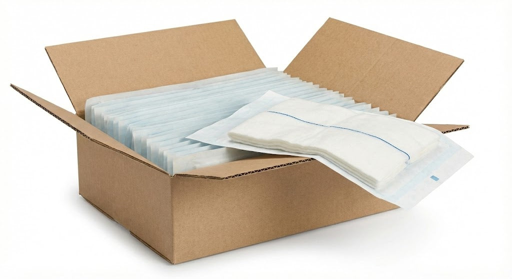Compresse Cotone 10X20 Cm - X-Ray - Sterili - conf. 100 pz.