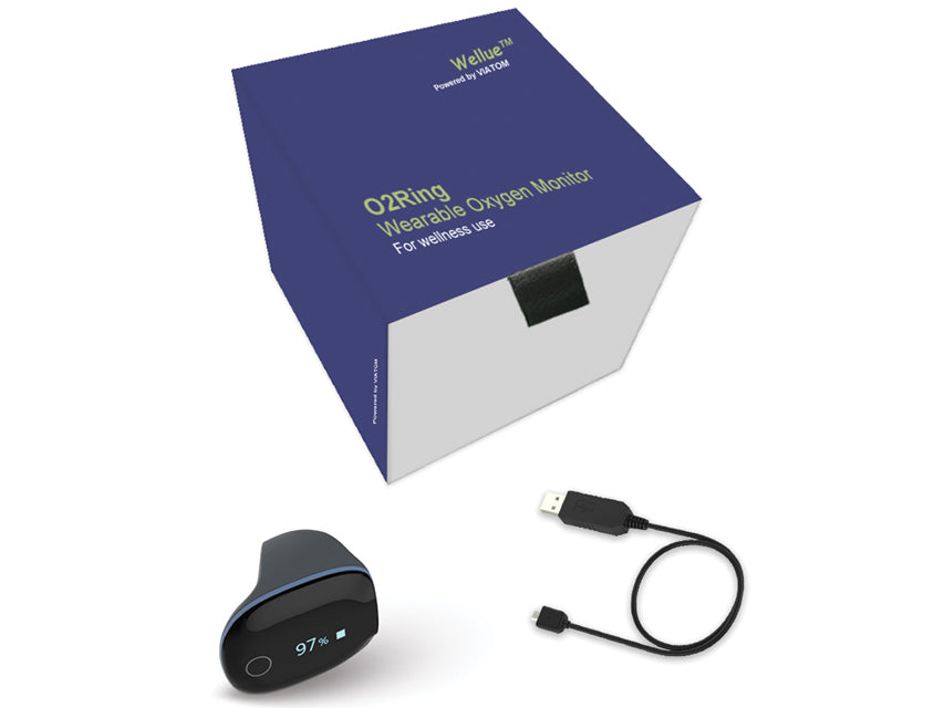 Pulsoximetro da dito indossabile VIATOM O2Ring con Bluetooth - Adulti