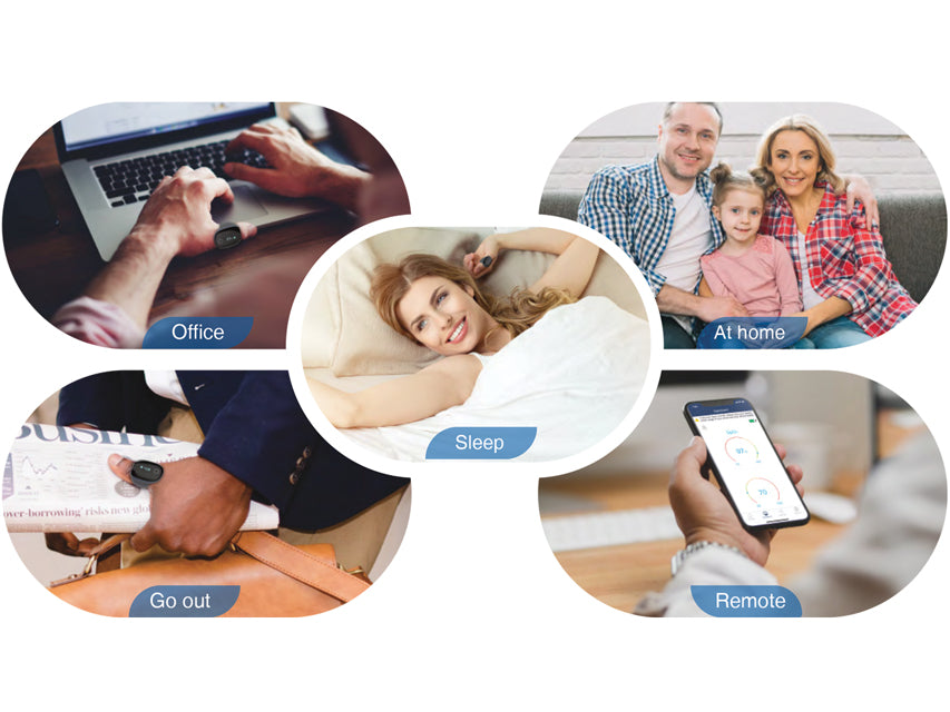 Pulsoximetro da dito indossabile VIATOM O2Ring con Bluetooth - Adulti