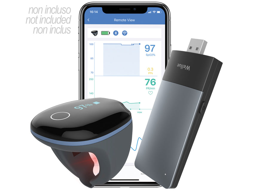 Pulsoximetro o2ring monitoraggio continuo - wireless remoto - adulti - 1 pz.