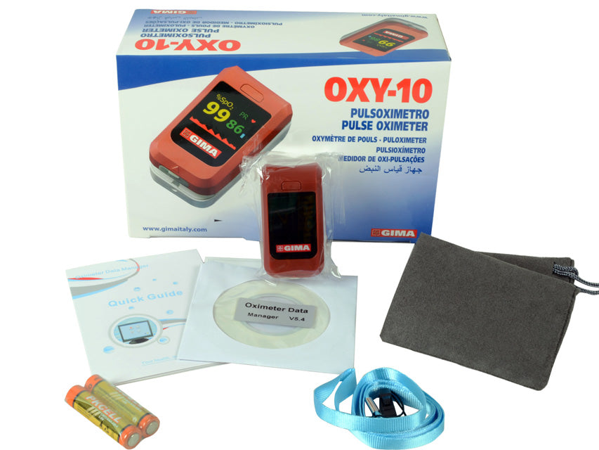 Saturimetro da dito Oxy 10
con indice di perfusione, allarmi e connessione wireless
