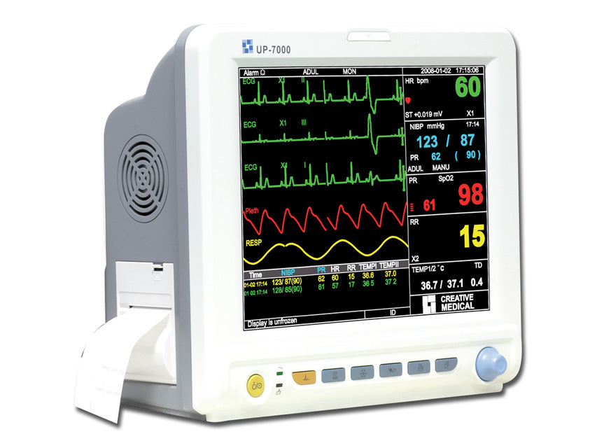 Monitor multiparametrico UP7000 SpO2+ NIBP+TEMP+RESP+Ecg 7 derivazioni