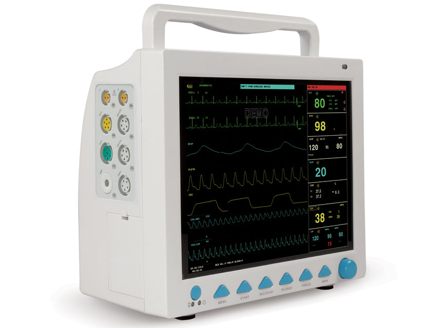 Monitor paziente CMS 8000: ecg, resp, SpO2, pr, nibp,doppio canale temp