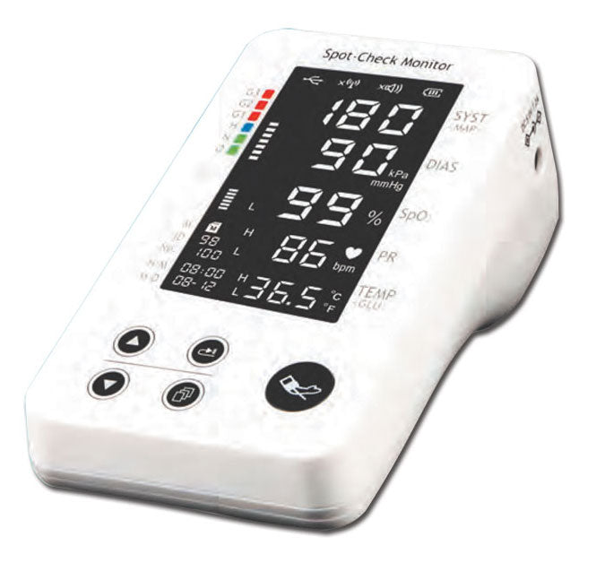 PC-300 monitor multiparametrico portatile - SpO2, NIBP, TEMP (ECG e glucometro opzionali)