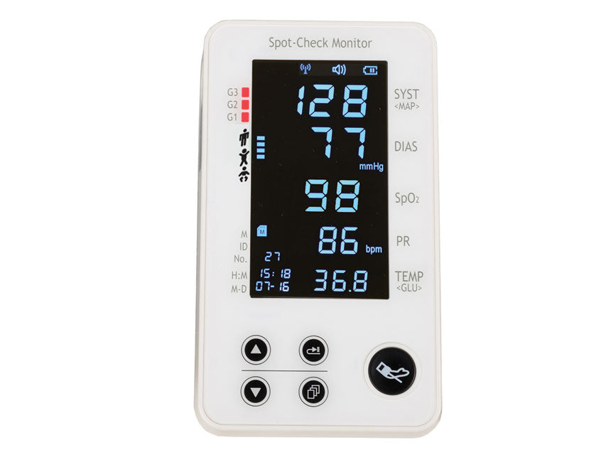 PC-300 monitor multiparametrico portatile - SpO2, NIBP, TEMP (ECG e glucometro opzionali)