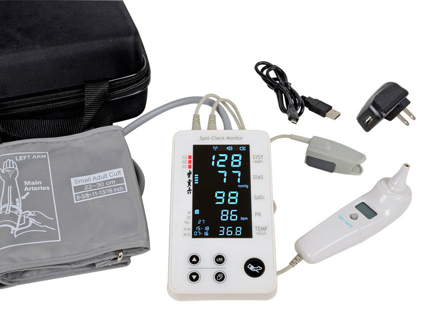 PC-300 monitor multiparametrico portatile - SpO2, NIBP, TEMP (ECG e glucometro opzionali)