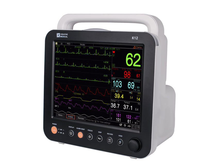 Monitor multiparametrico GIMA K12 Touchscreen - SpO2, NIBP, ECG e TEMP