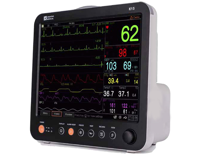 Monitor multiparametrico GIMA K15 touchscreen - ECG, RESP, TEMP, NIBP, SpO2