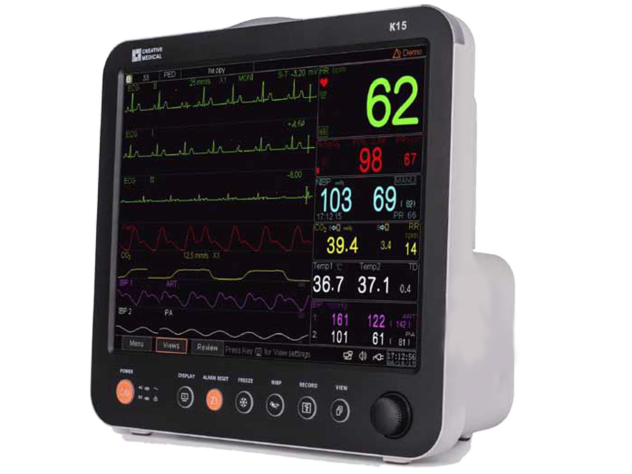 Monitor Multiparametrico Gima K15 Touchscreen - Ecg 10 Derivazioni