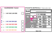 Autoklaven-Dichtung h100, Seriennummer a,d,e,f,k,l - 1 Stk.