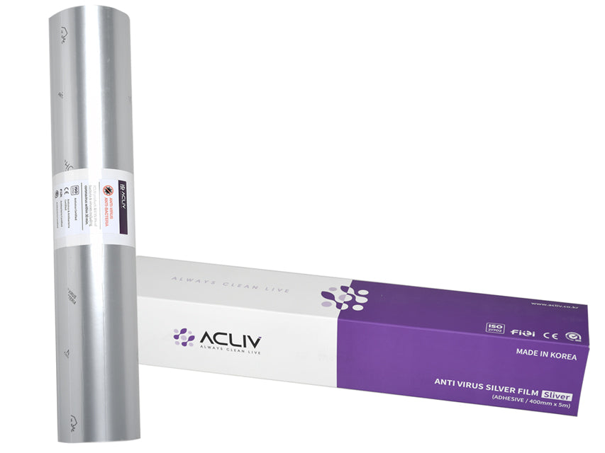 Film antimicrobico adesivo 200 mic - rotolo 5m x 400 mm - 1 pz.