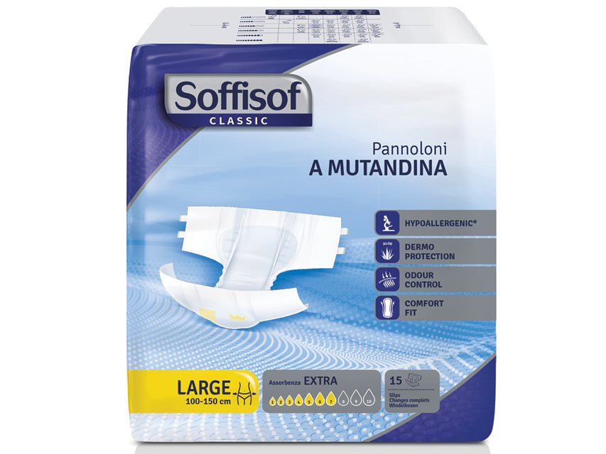Pannoloni soffisoft classic incontinenza moderata - large - conf.90 pz.