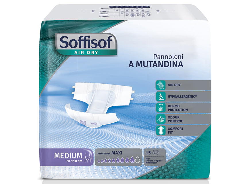 Pannoloni soffisoft air dry incontinenza forte - medio conf. 60 pz.