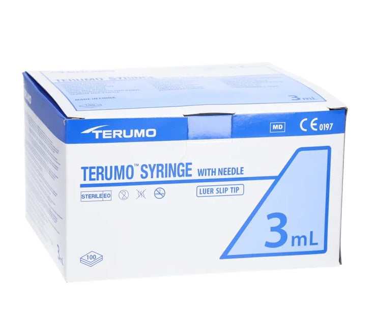 Siringhe Terumo 3 ml con Ago 21G × 5/8” (0,8 × 16 mm) – Conf. 100 pz