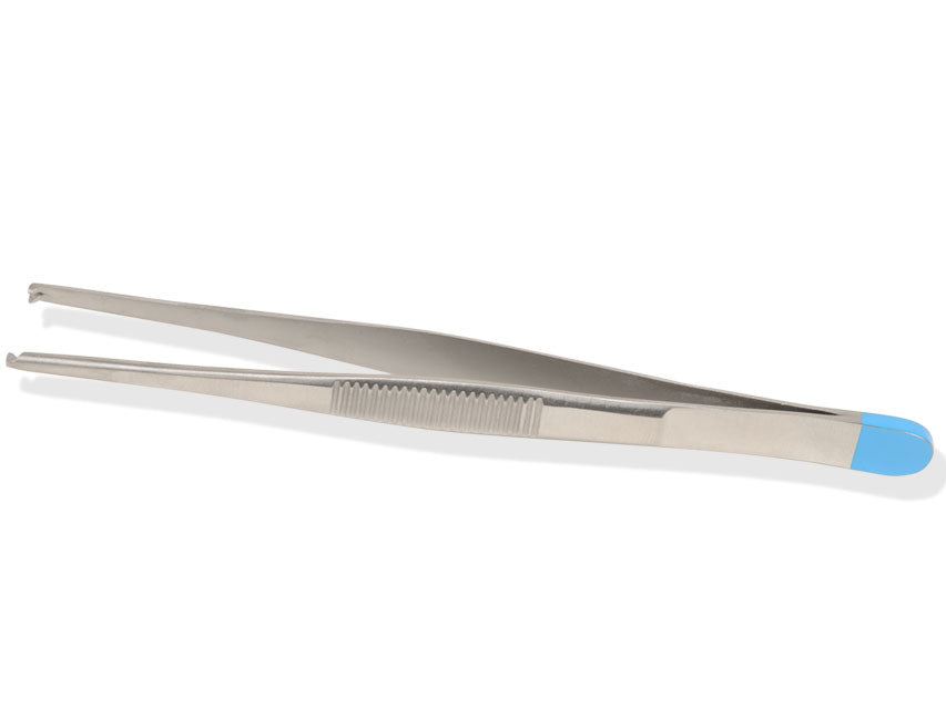Pinza medicazione chirurgica sterile - retta - 13 cm, 1x2 denti - conf. 25 pz.