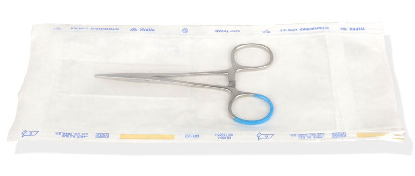 Pinze emostatiche Halstead-Mosquito monouso per arterie - rette - 12,5 cm - conf.25 pz.