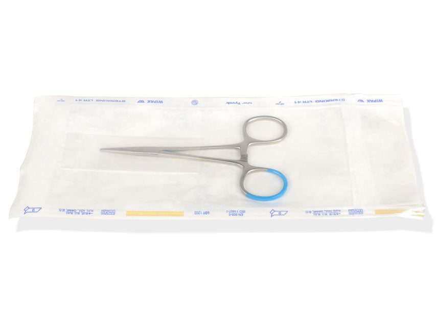 Pinze emostatiche Halstead-Mosquito monouso per arterie - rette - 12,5 cm - conf.25 pz.