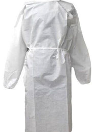Camici D.P.I. di Classe III bianco con polsini contro agenti chimici e biologici infettivi taglia XL conf. 30 pz