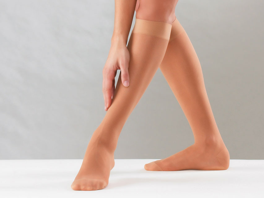 Gambaletto - l/xl - media compressione - beige - 1 paio