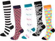 Funny Kompressionssocken L-XL - Design 5 - 5er Pack