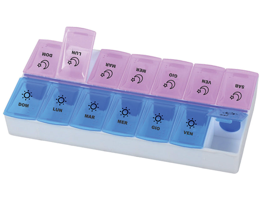 Portapillole settimanale 7 giorni x 2 - italiano - 1 pz.
