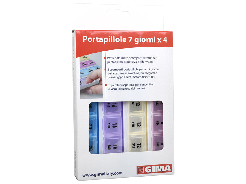 Portapillole settimanale 7 Giorni x 4 - italiano