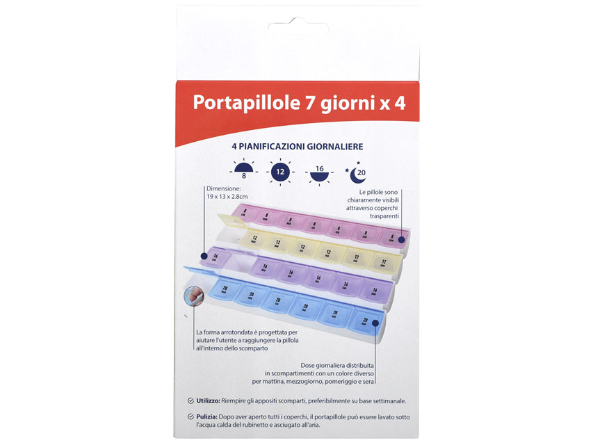 Portapillole settimanale 7 Giorni x 4 - italiano