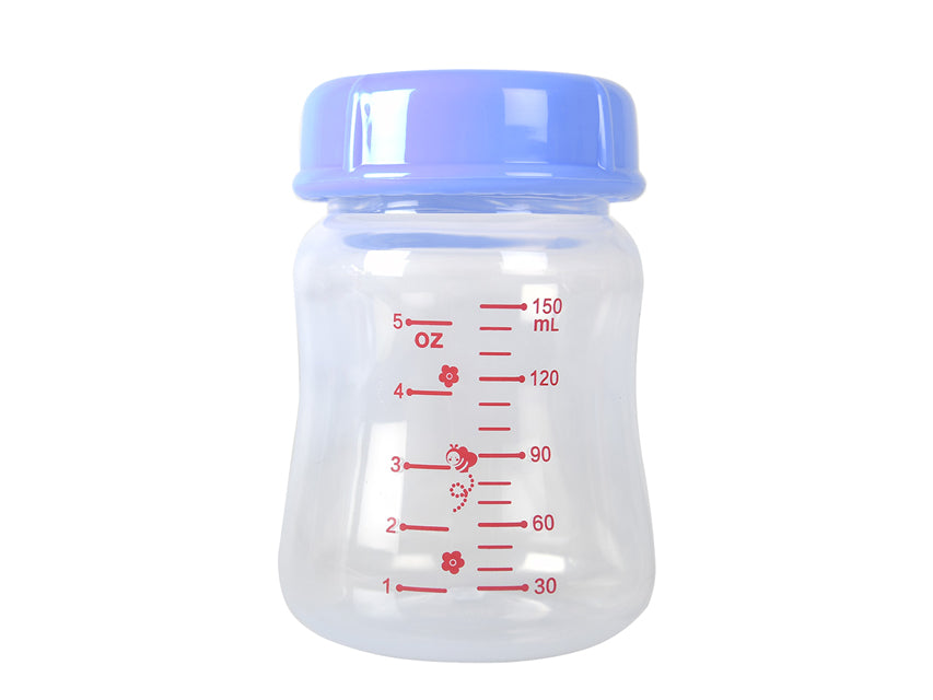 Bottiglia latte 150 ml con coperchio di ricambio per tiralatte elettrico e manuale - conf. 3 pz.