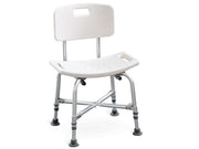 Sedia da bagno rinforzata con schienale - portata 150 kg