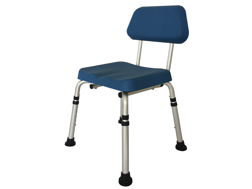 Sedia Da Doccia Con Schienale E Sedile In Pu - Portata 136 Kg - 1 Pz.