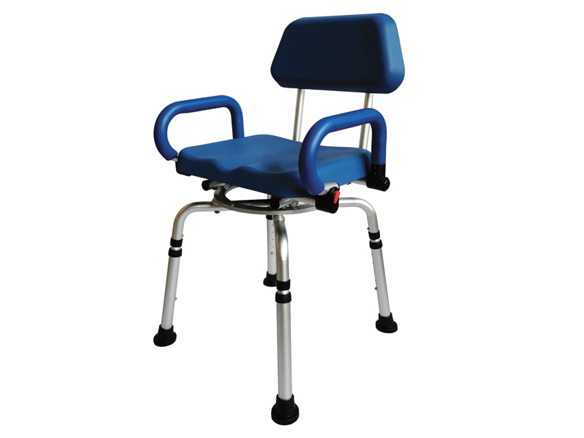 Sedia Da Doccia Girevole Con Schienale E Braccioli In Pu - Portata 136 Kg - 1 Pz.