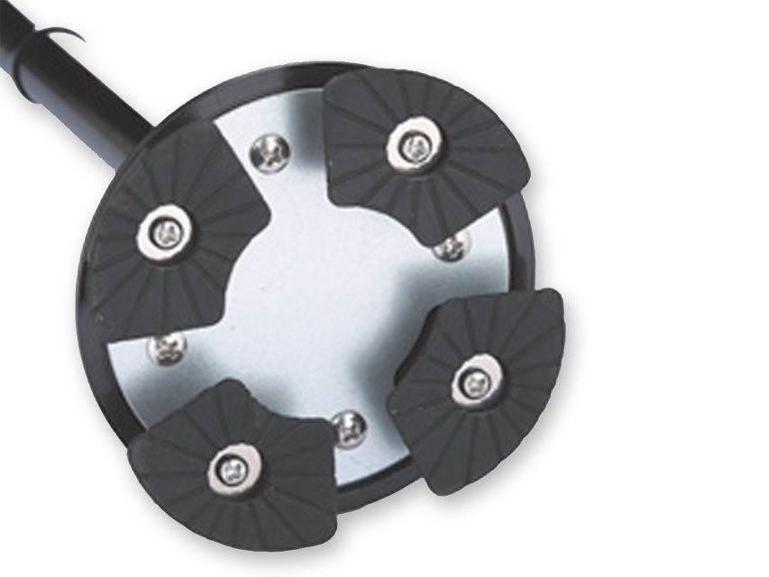 Bastone di sicurezza con luce - con base a 4 piedini - nero - 1 pz.