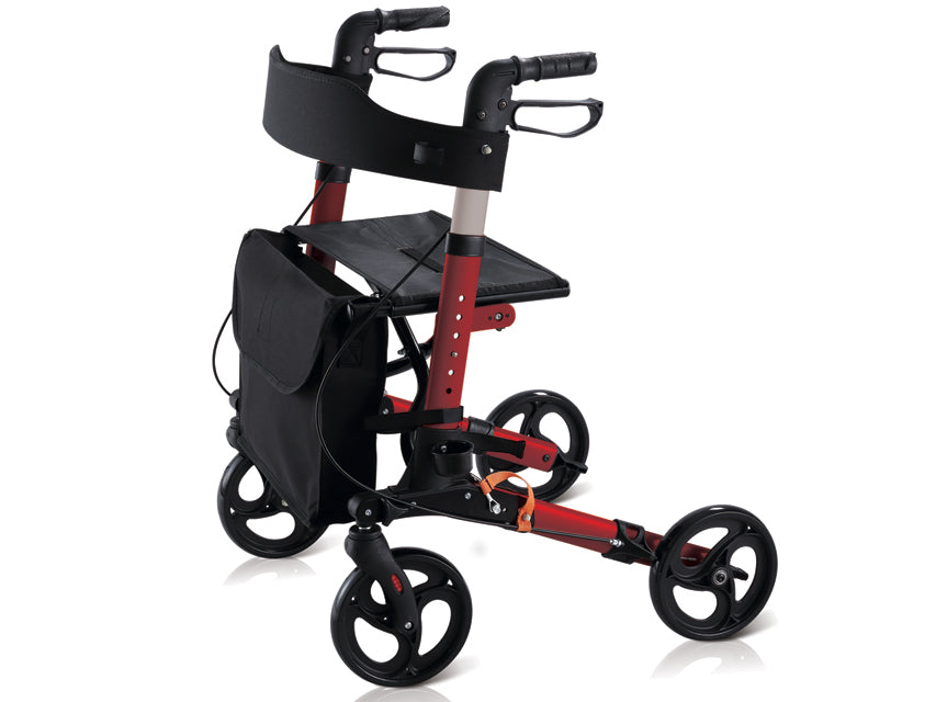 Deambulatore compact - pieghevole - rosso - 1 pz.
