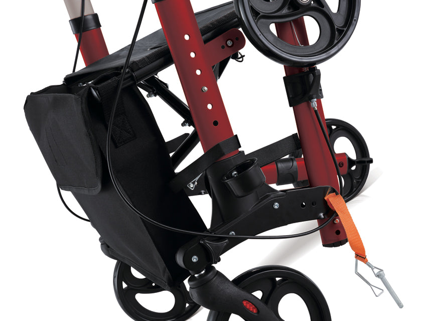 Deambulatore compact - pieghevole - rosso - 1 pz.