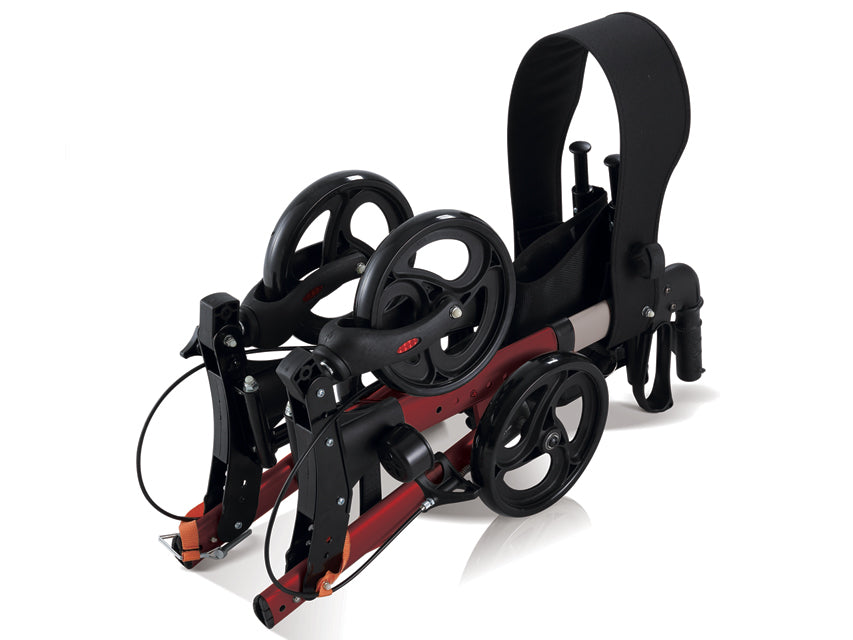 Deambulatore compact - pieghevole - rosso - 1 pz.