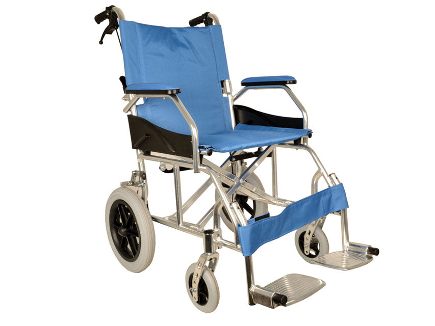 Carrozzina alluminio queen - azzurra - 1 pz.