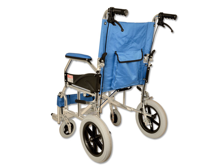 Carrozzina alluminio queen - azzurra - 1 pz.