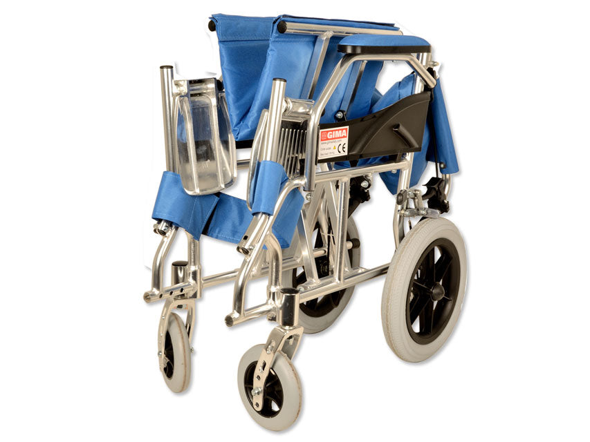 Carrozzina alluminio queen - azzurra - 1 pz.