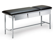 Table d'examen en acier inoxydable avec 3 tiroirs