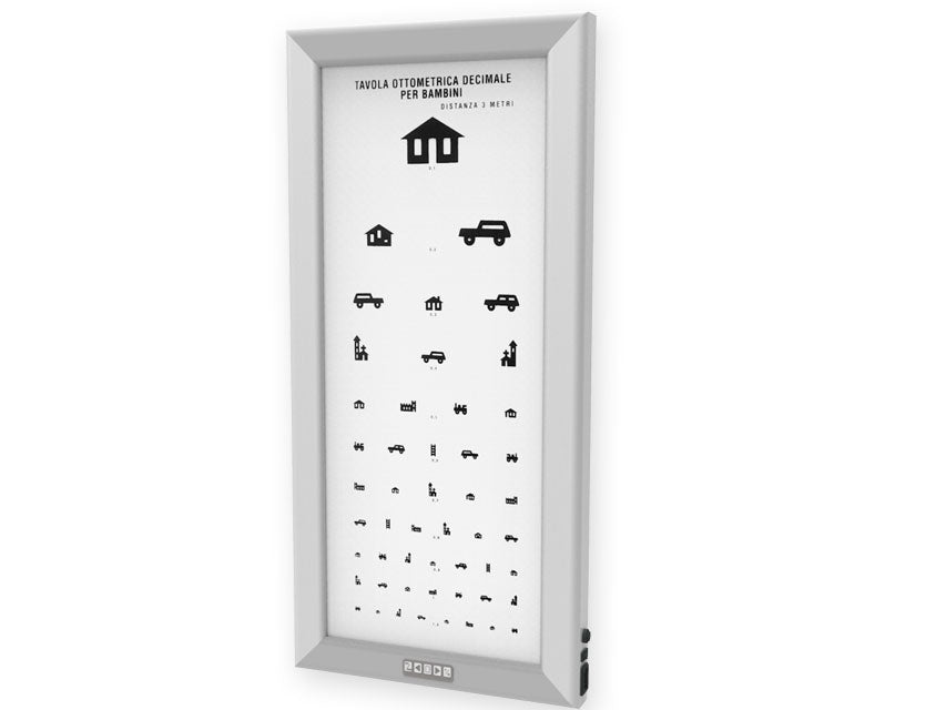 Ultra-flat LED eye chart - pediatric -